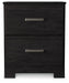 Belachime - Two Drawer Night Stand - Charcoal Signature Design by Ashley®