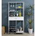 Draper - 5 Shelf LED Wine Cabinet With Pull Out Drawer - Gloss White Furniture Max