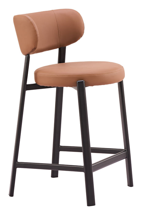 Prairie - Counter Stool (Set of 2) - Brown Zuo Modern