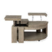 Conrad - Pie Shaped Lift Top Cocktail Table With Casters - Stone Harbor Gray Magnussen Furniture