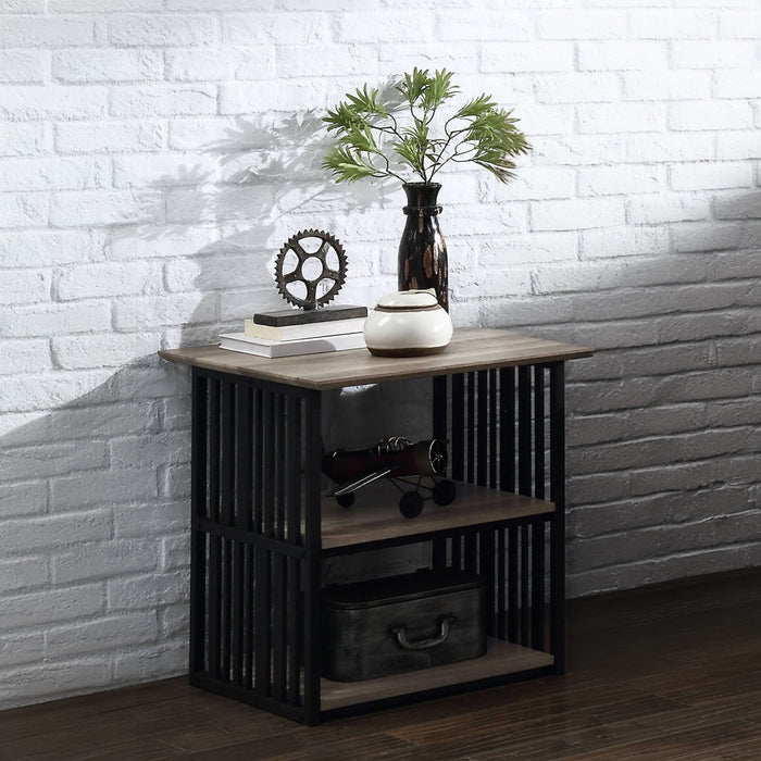 Zudora - Nightstand - Antique Oak & Black ACME