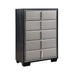 Nicola - Chest - Silver Synthetic Leather & Black ACME