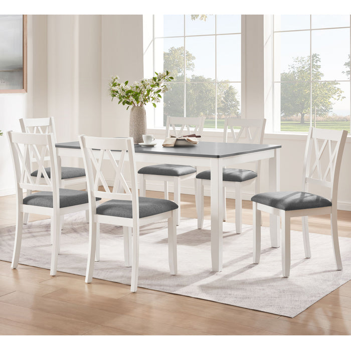 Modern Dining Set With Upholstered Chairs Home Essentials