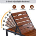 Outdoor Chaise With Adjustable Backrest Hearth and Haven