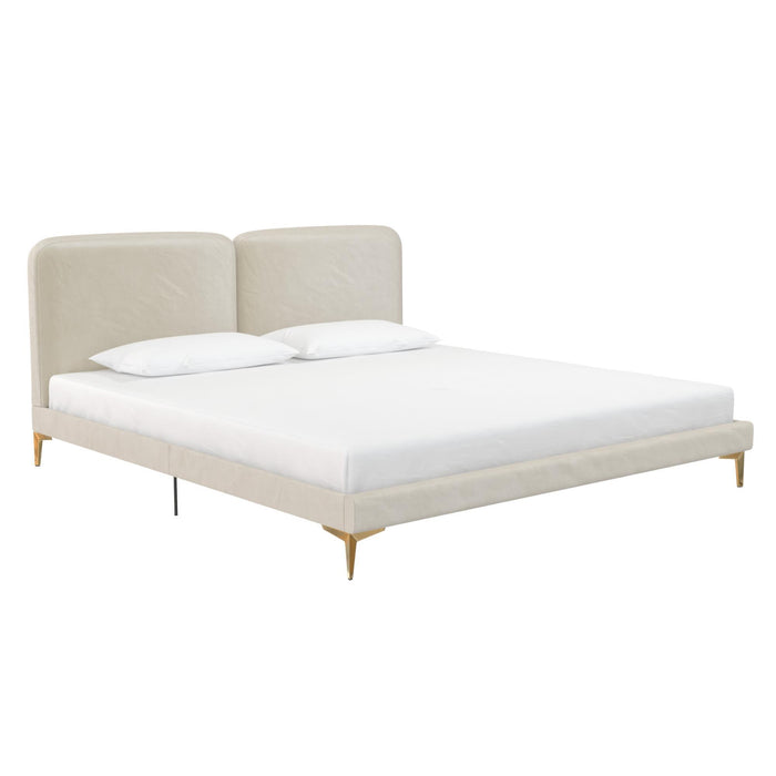 Coco - King Size Upholstered Bed - Ivory