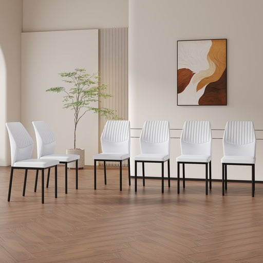 Ergonomic Simple Chair With Metal Leg Home Essentials