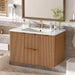 Modern Wall Mounted Bathroom Vanity, Soft Close Doors Hearth and Haven