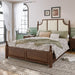 Farmhouse Platform Bed Frame & Tall Upholstered Headboard Home Essentials