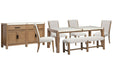 Plum Creek - 7 Piece Rectangular Dining Table Set Magnussen Furniture