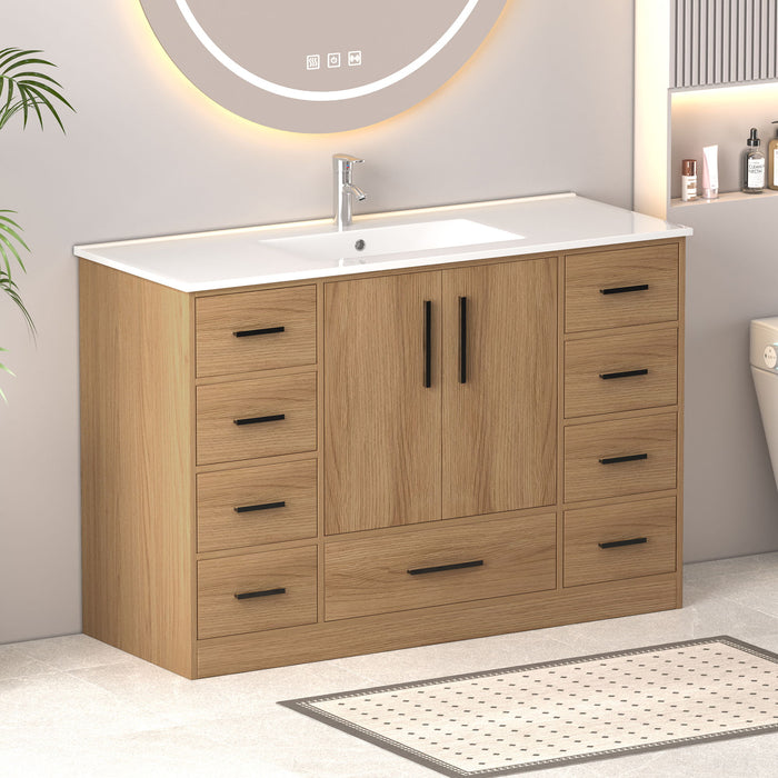 Bathroom Vanity With Abundant Storage 2 Soft Close Doors And 9 Drawers Home Essentials