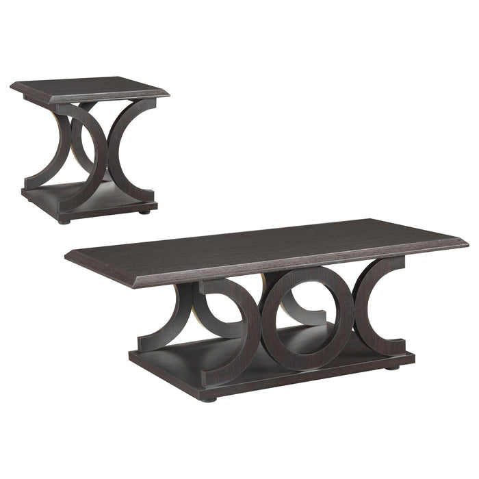 Monticello - 2 Piece Coffee And End Table Set - Cappuccino Furniture Max