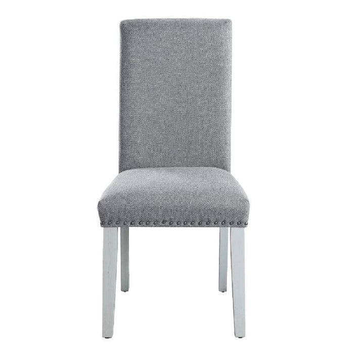 Lanton - Side Chair (Set of 2) - Gray Linen & Antique White