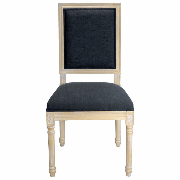 Dining Chairs With Upholstered Square Back (Set of 2) Home Essentials