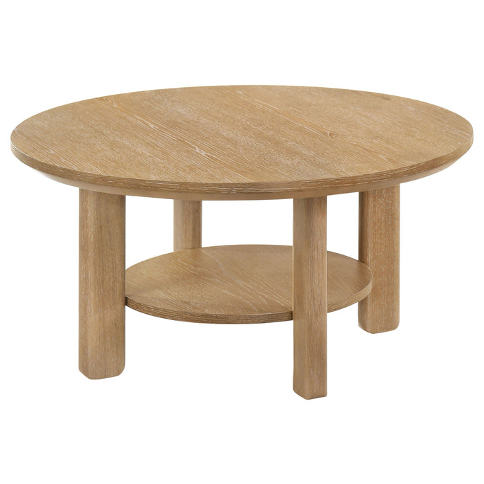 Crispin - Round Table With Lower Shelf Furniture Max