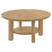 Crispin - Round Table With Lower Shelf Furniture Max