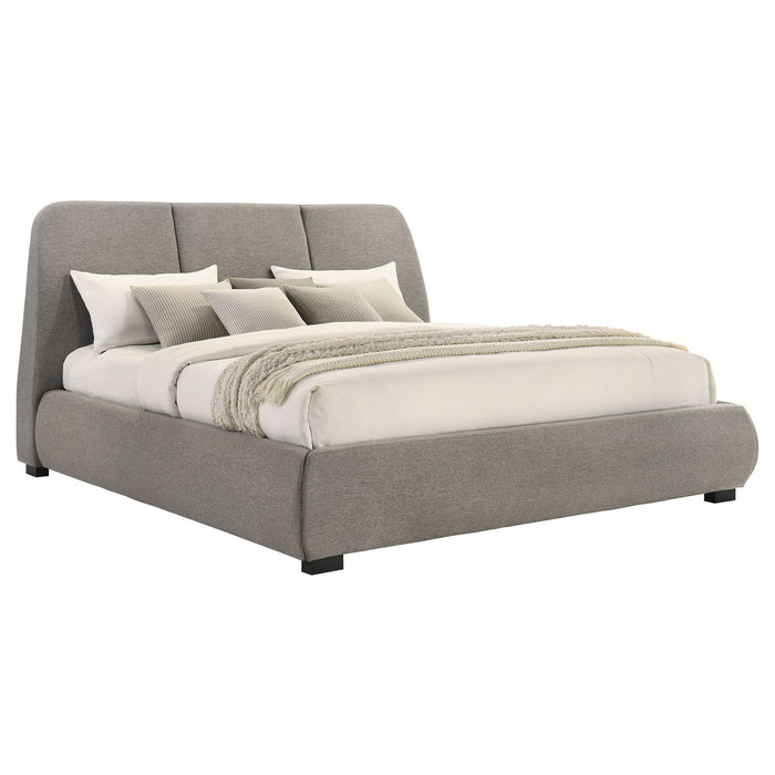 Modern Upholstered Platform Bed With Tufted Headboard Furniture Max
