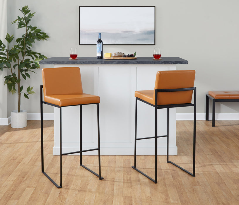Fuji - Contemporary High Back Barstool Elegant Design Lumi Source