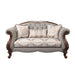 Miyeon - Loveseat With 3 Pillows - Fabric & Cherry ACME