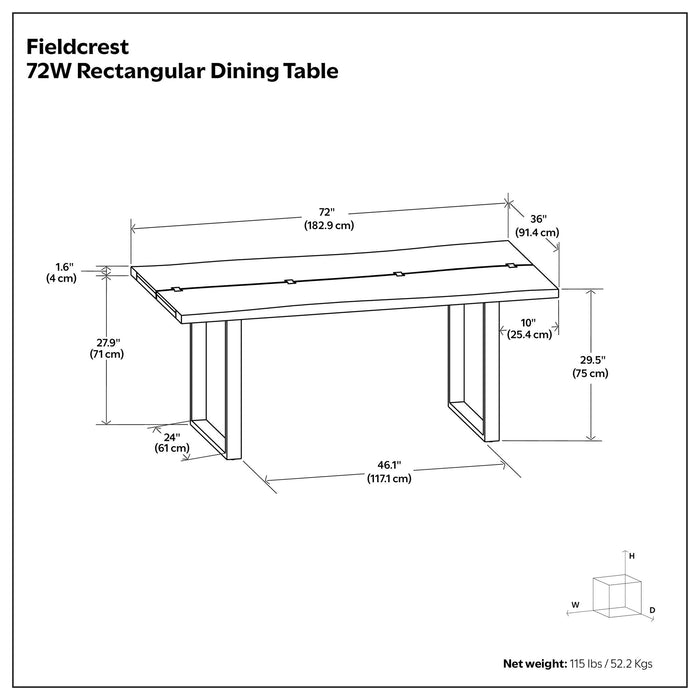 Fieldcrest - Handcrafted Dining Table Simpli-Home