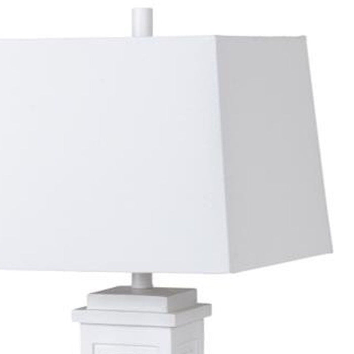 Table Lamp Coastal With White Shade (Set of 2) - White