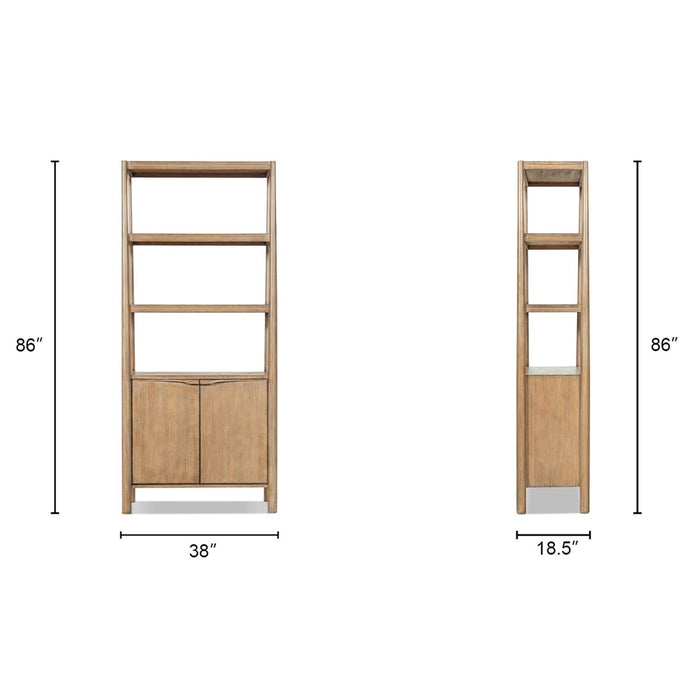 Nolan - Bookcase With Lower Cabinet - Natural Jennifer Taylor Home
