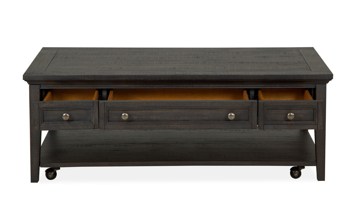 Westley Falls - Rectangular Cocktail Table With Casters - Graphite Magnussen Furniture
