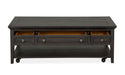 Westley Falls - Rectangular Cocktail Table With Casters - Graphite Magnussen Furniture