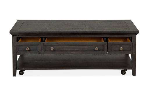 Westley Falls - Rectangular Cocktail Table With Casters - Graphite Magnussen Furniture