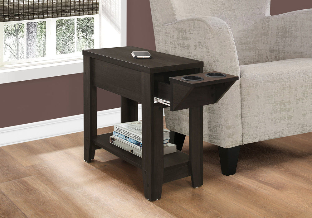 23" Wood End Table With Shelf - Brown