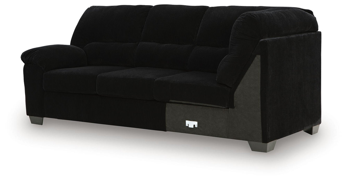 SimpleJoy - LAF Sofa With Corner Wedge - Onyx Signature Design by Ashley®