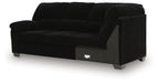 SimpleJoy - LAF Sofa With Corner Wedge - Onyx Signature Design by Ashley®