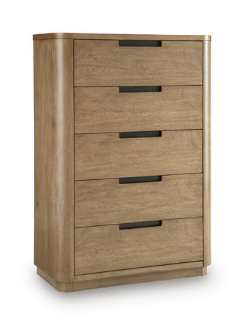 Pamaria - Five Drawer Chest - Light Brown Signature Design by Ashley®