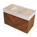 Wall Mounted Bathroom Vanity With Sink, Soft Close - Walnut / White Home Essentials