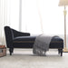 Velvet Chaise Lounge, Button Tufted Right Arm Facing Lounge Chair With Nailhead Trim For Living Room - Black Luxe & Co.