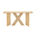 X-Frame Console Table, Angled Cross Leg Design, Rounded Edges - Natural Noble House