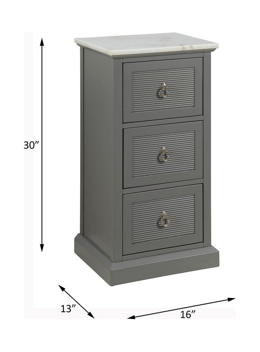 Swart - Cabinet - Marble Top & Gray ACME