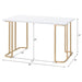 Estie - Writing Desk (Same Ac00902) - White & Gold ACME