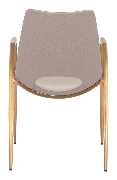 Desi - Dining Chair (Set of 2) - Beige & Gold