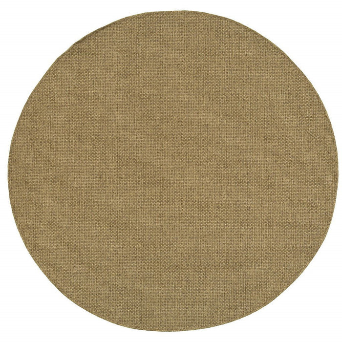 8' X 8' Indoor / Outdoor Area Rug - Tan