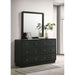 Burton - 6 Drawer Dresser With Mirror - Black Furniture Max