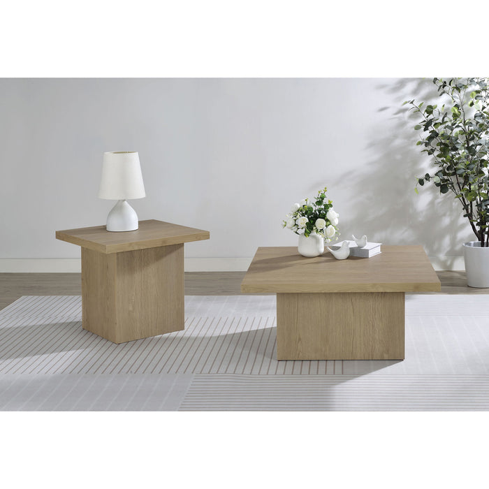 Eldridge - Coffee Table Set With Chunky Square Tops Furniture Max