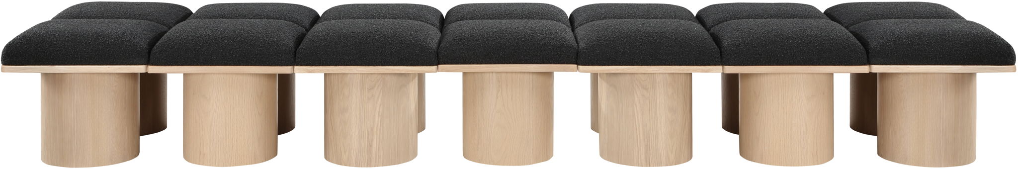 Pavilion - 14 Piece Modular Bench With Natural Base Meridian Furniture