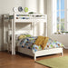 Celerina - Twin Loft Bed - Weathered White ACME