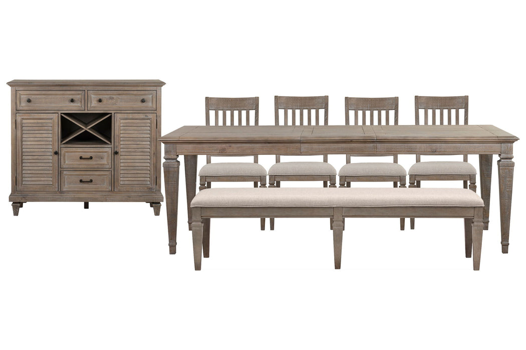 Lancaster - 7 Piece Extendable Rectangular Dining Table Set Magnussen Furniture