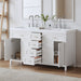 59.1" Minimalist Double Sink Bathroom Vanity With Top, Soft Close Doors & Drawers - White Noble House