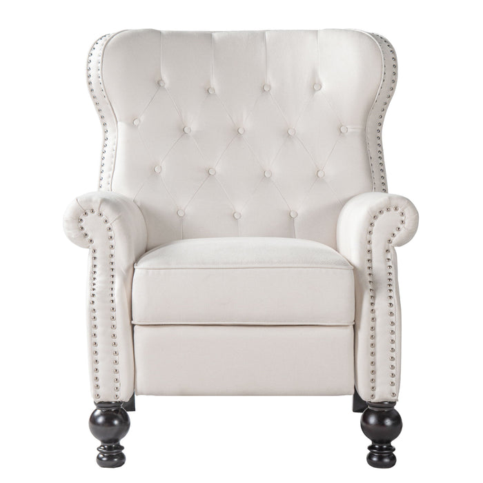 Modern Manual Push Back Recliner Chair Noble House