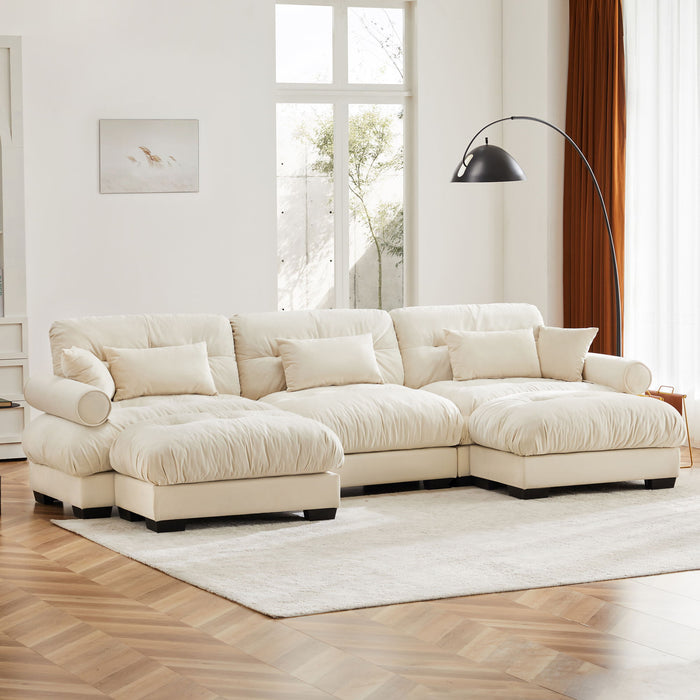 Super Comfort Oversized Modular Sectional Sofa With Movable Ottoman Home Essentials