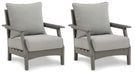 Visola - Lounge Chair w/Cushion (Set of 2) - Gray Signature Design by Ashley®