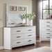 1 Piece Dresser 2 Tone Sleek 6 Drawers Bedroom Furniture - White Home Essentials