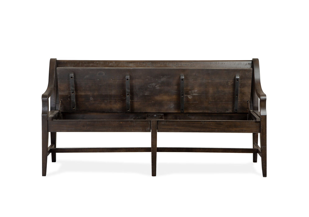 Westley Falls - Bench With Back - Graphite Magnussen Furniture
